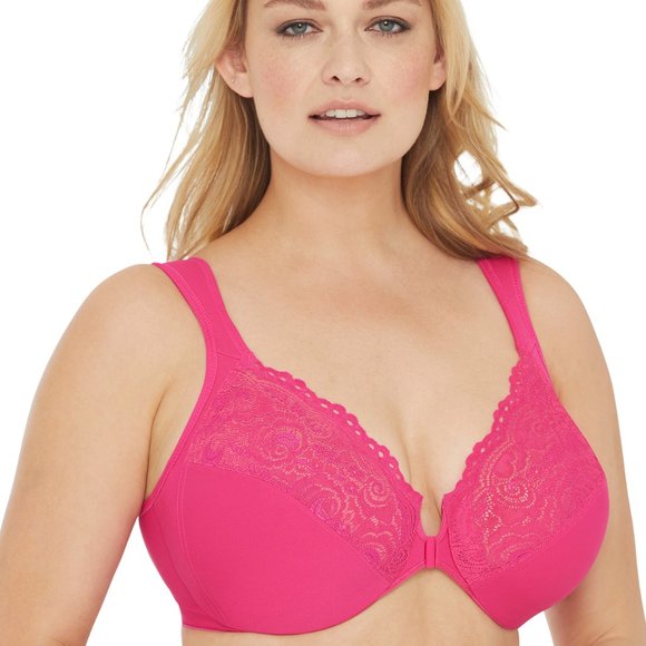 H Cup Bras 42H 44H 46H 48H Hot! Pink Underwire Wonderwire Front-Close Front-Hook - Picture 6 of 17